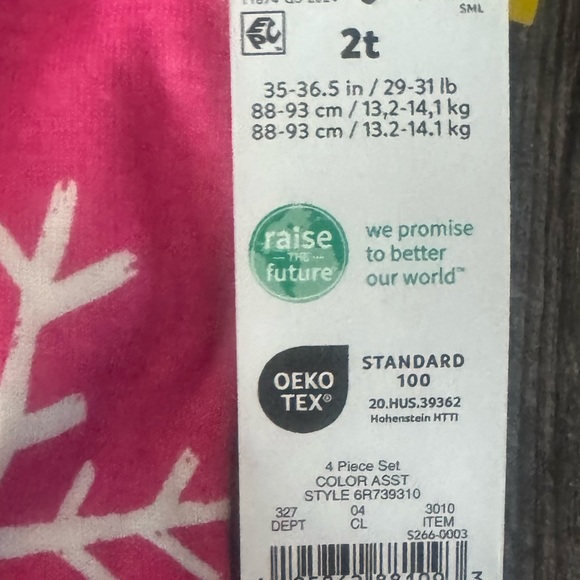 Carters Just one You‎ Girls Holiday Christmas pajamas 2T - Picture 3 of 3